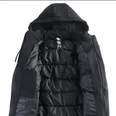 Jaqueta Masculina Longa com Capuz