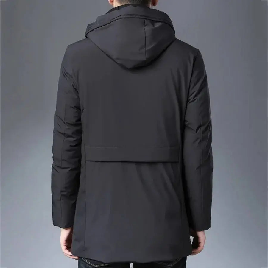 Jaqueta Masculina Longa com Capuz