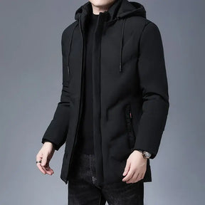 Jaqueta Masculina Longa com Capuz
