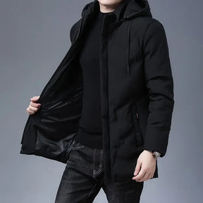 Jaqueta Masculina Longa com Capuz